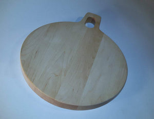 Round "Skillet" Cutting Board, 1" thick in maple