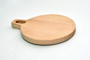 Round "Skillet" Cutting Board, 1" thick in maple