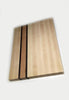 Professional Edge Grain Cutting Board- Maple with Walnut & Cherry Stripes 1 1/2" thick